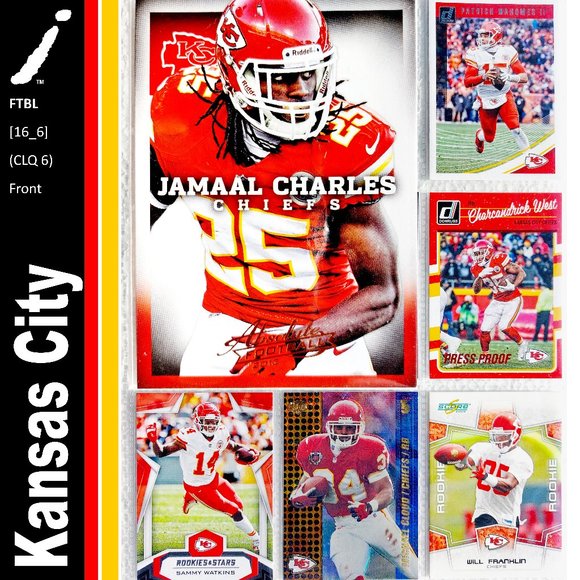 NFL Other - Kansas City Chiefs 6 Card Lot - FTBL [16_6]